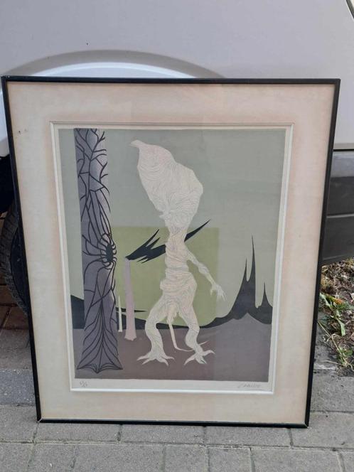 lithographie signe felix labisse, Antiek en Kunst, Kunst | Litho's en Zeefdrukken, Ophalen of Verzenden