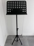 Muziekstandaard, zwart, in metaal, met draagtas, Ophalen, Gebruikt, Muziekstandaard