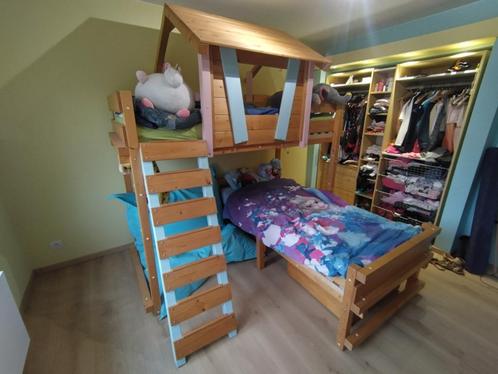 Lit cabane Wickey, Kinderen en Baby's, Kinderkamer | Stapelbedden en Hoogslapers, Gebruikt, Stapelbed, Ophalen