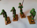 Britains miniaturen: 4 American soldiers, Ophalen of Verzenden, Gebruikt, 1:35 tot 1:50, Figuur of Figuren