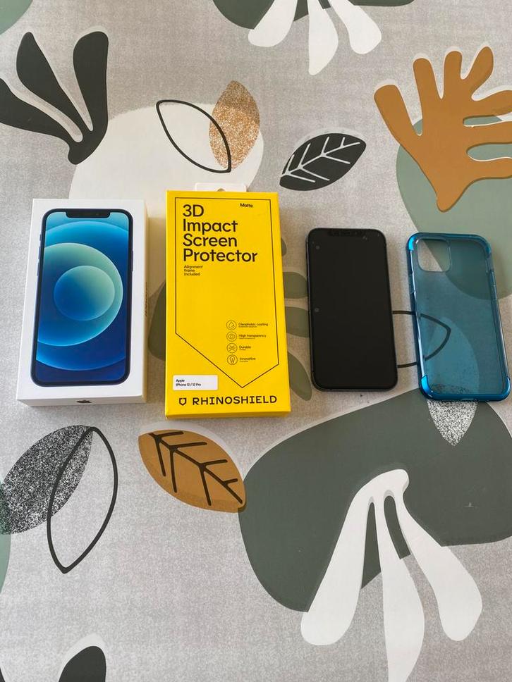 iPhone 12 bleu 128 gb, Telecommunicatie, Mobiele telefoons | Apple iPhone, Zo goed als nieuw, 128 GB, Zonder abonnement, Zonder simlock