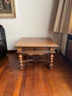 Houten salontafeltje met schuif, Gebruikt, Vierkant, 55 tot 75 cm, Hout
