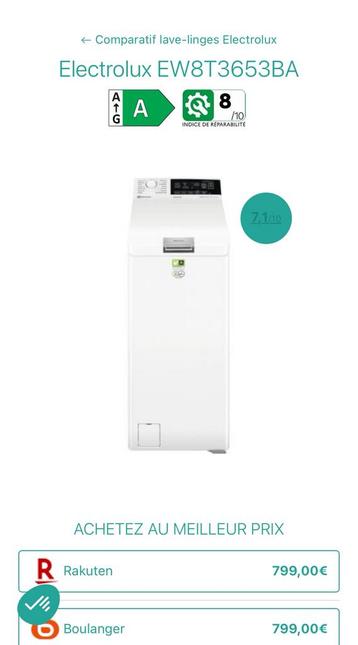 Electrolux EW8T3653BA beschikbaar voor biedingen