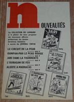 Tintin flyer nouveautés 1961 Michel Vaillant Lefranc Lombard, Verzamelen, Ophalen of Verzenden, Plaatje, Poster of Sticker, Zo goed als nieuw