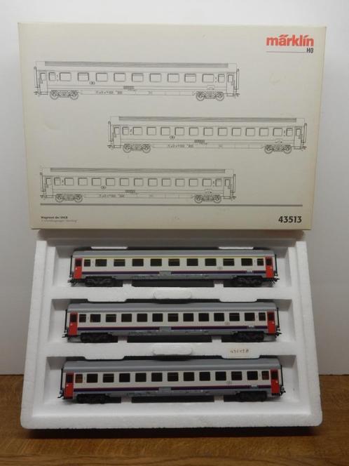 Marklin set NMBS (3 stuks)  43513, Hobby en Vrije tijd, Modeltreinen | H0, Zo goed als nieuw, Wagon, Wisselstroom, Märklin, Analoog