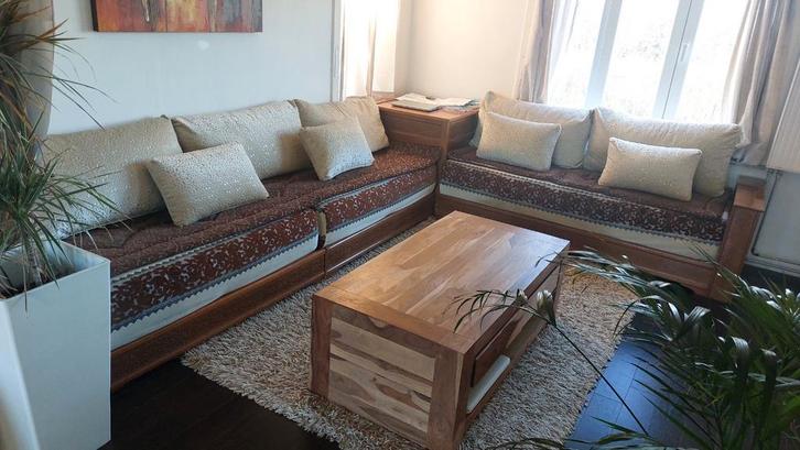 Salon marocain a liquider en tres bonne etat a 350 euro., Huis en Inrichting, Zetels | Complete zithoeken, Gebruikt, Stof, Ophalen of Verzenden