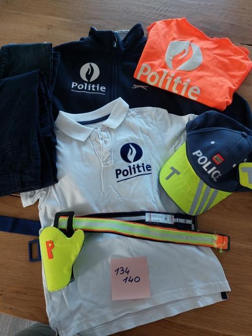 Zelfgemaakte verkleedset politiekleding  maat 134/140, Kinderen en Baby's, Carnavalskleding en Verkleedspullen, Gebruikt, 134 t/m 140