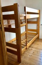 Stevige grenen stapelbedden 200x80, Huis en Inrichting, Slaapkamer | Stapelbedden en Hoogslapers, Ophalen, Gebruikt, 160 tot 180 cm