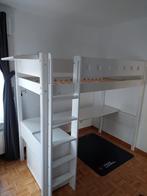 Hoogslaper bed flexa bureau ladenkast, Huis en Inrichting, Slaapkamer | Bedden, Ophalen, Zo goed als nieuw, Wit