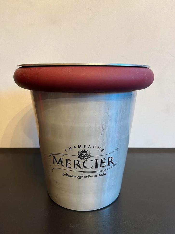 vintage Franse Mercier aluminium champagne ijsemmer, Verzamelen, Wijnen, Ophalen of Verzenden