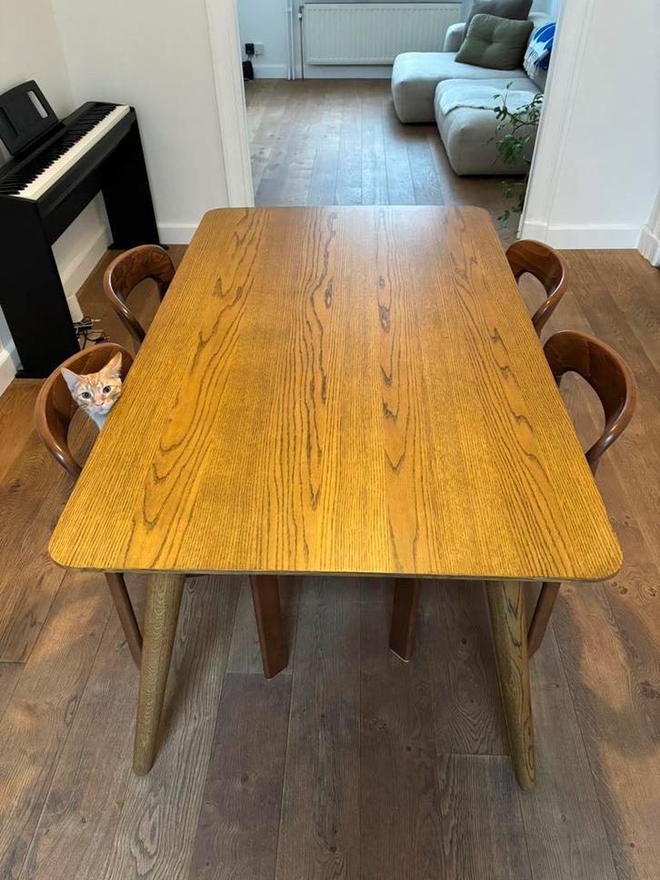 Vintage eet tafel, Huis en Inrichting, Tafels | Eettafels, Zo goed als nieuw, Ophalen