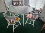tafel met 4 stoelen met kussens, Huis en Inrichting, Stoelen, Ophalen of Verzenden