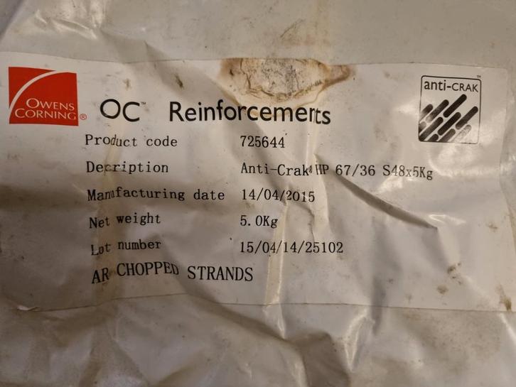 Anti-CRAK glasvezels HP 67/36 - Zak (5kg), Doe-het-zelf en Bouw, Overige Doe-Het-Zelf en Bouw, Nieuw, Ophalen