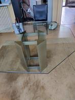 salontafel 8-zijdig blad glas, voet metaal, Ophalen, 50 tot 75 cm, Nieuw, Glas