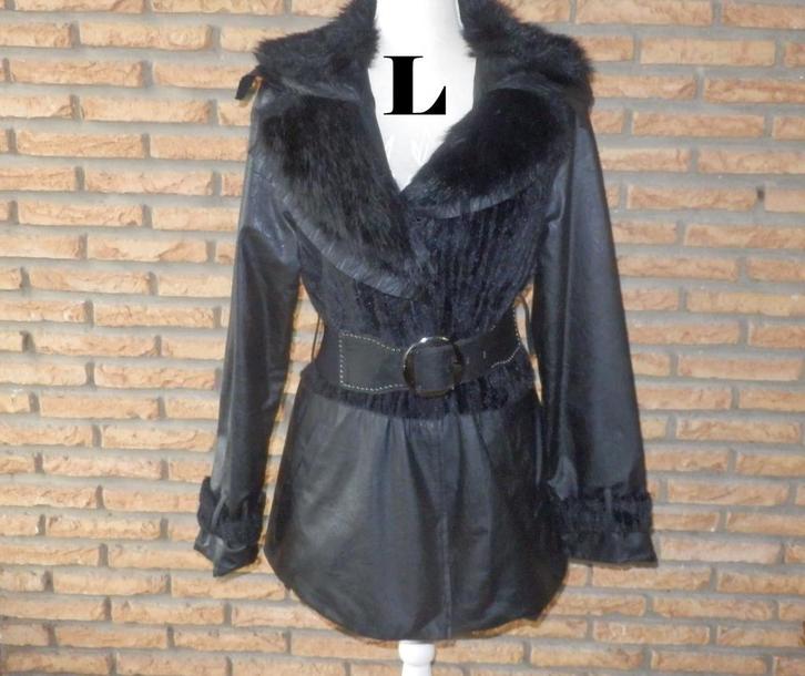 (108)- veste femme t.L noire, Kleding | Dames, Jassen | Winter, Zo goed als nieuw, Maat 38/40 (M), Zwart, Ophalen of Verzenden
