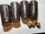vintage handgemaakte bekers om dobbelstenen te gooien, Verzamelen, Verzenden, Gebruikt