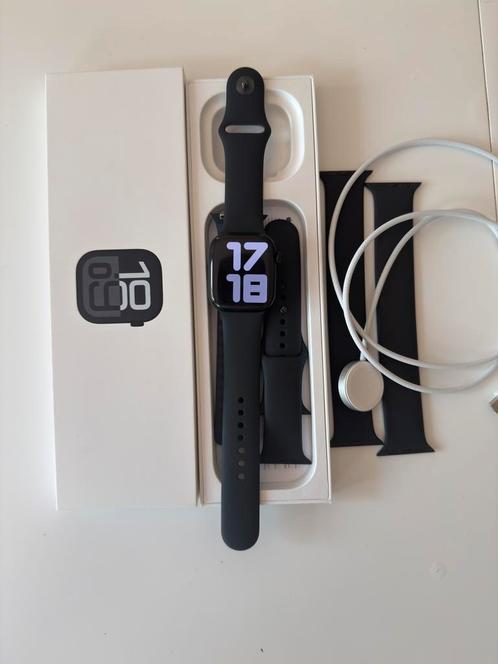Apple Watch Series 10 GPS 42mm, Handtassen en Accessoires, Smartwatches, Nieuw, iOS, Zwart, GPS, Waterdicht, Ophalen