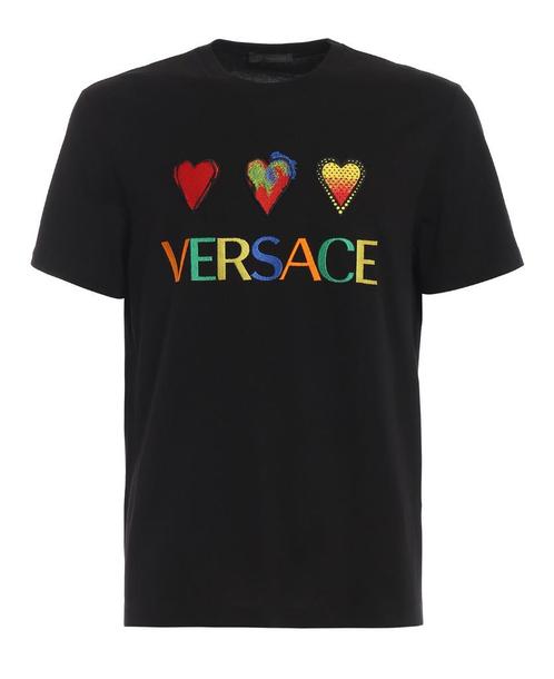 Versace T-shirt - Love Versace - Zwart M, Kleding | Heren, T-shirts, Nieuw, Maat 48/50 (M), Zwart, Ophalen