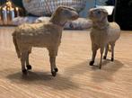 2 antieke schaapjes houten pootjes Ertsgebergte, Diversen, Kerst, Ophalen of Verzenden, Gebruikt