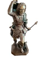 Bronzen sculptuur Sint Hubertus,patroonheilige van de jagers, Antiek en Kunst, Ophalen of Verzenden, Brons