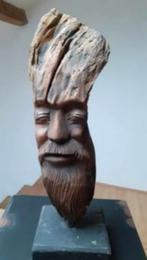 Sculpture visage en bois, Ophalen