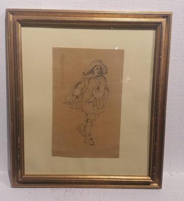 Eugène Verboeckhoven (1798–1881) Originele potloodtekening beschikbaar voor biedingen