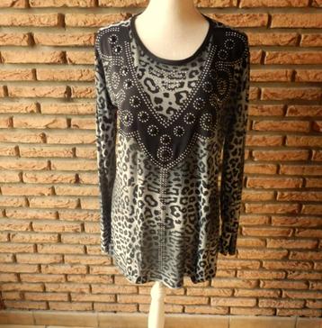 (129) -blouse femme t.L noire et grise - S&Y - beschikbaar voor biedingen