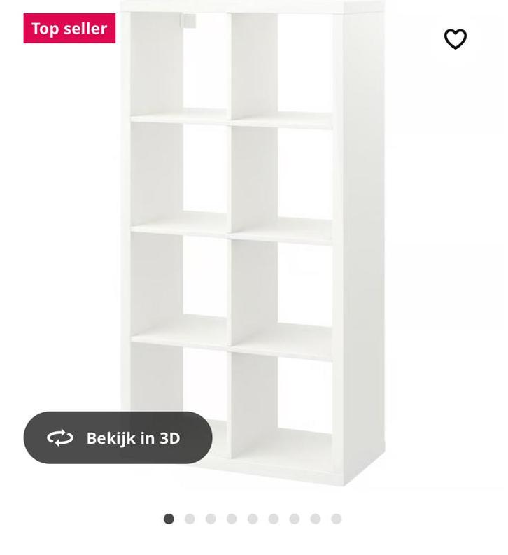 KALLAX IKEA open kast 8 vakken, Huis en Inrichting, Kasten | Boekenkasten, Gebruikt, Ophalen