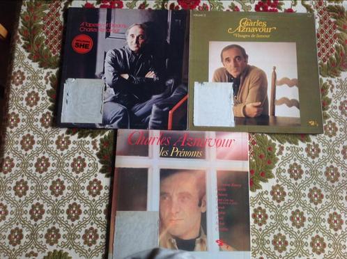 Vinyl LP Charles Aznavour 5 euro voor de drie LP, Cd's en Dvd's, Vinyl | Pop, Gebruikt, Ophalen of Verzenden