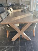 Eetkamer tafel met 5 stoelen en salontafel, Huis en Inrichting, Tafels | Eettafels, Ophalen, Gebruikt, 100 tot 150 cm, 200 cm of meer