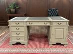 Klassiek Engels bureau (partnerdesk) #535, Huis en Inrichting, Bureaus, Ophalen of Verzenden, Zo goed als nieuw, Bureau