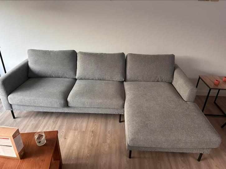 3-4 persoonszetel grijs Juntoo, Huis en Inrichting, Zetels | Complete zithoeken, Gebruikt, Stof, Ophalen