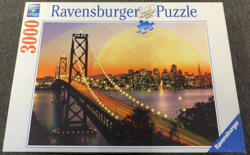 Puzzel - Ravensburger 3000 - San Francisco at Night, Hobby en Vrije tijd, Denksport en Puzzels, Gebruikt, Legpuzzel, Meer dan 1500 stukjes