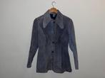 Vintage lederen damesvest, Kleding | Dames, Ophalen, Zo goed als nieuw, Blauw, Jasje