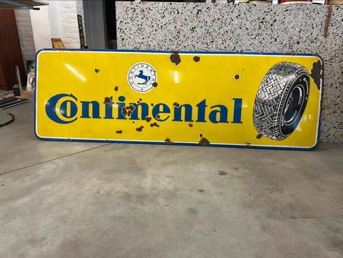 Continental groot zeer zelfzaam emaillebord, Verzamelen, Merken en Reclamevoorwerpen, Zo goed als nieuw, Ophalen