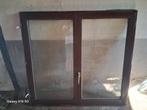 meranti houten raam met dubbel glas, Doe-het-zelf en Bouw, Ophalen, Gevelraam of Ruit, Gebruikt, 120 tot 160 cm