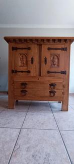 Meuble ancien en bois massif – style rustique, Huis en Inrichting, Ophalen, Zo goed als nieuw, Metaal