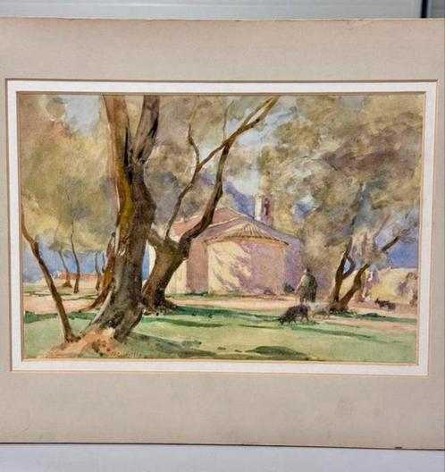 Robert Little (1854 - 1944) Watercolour schilderij uit 1881, Antiek en Kunst, Kunst | Schilderijen | Klassiek, Ophalen of Verzenden