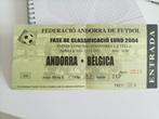 Ticket Andorra vs België 12/10/2002, Utilisé, Enlèvement ou Envoi