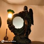 Antieke lamp met lotus bloem en spiegel, Ophalen