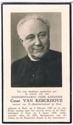 Bp. Pastoor. Van Kerckhove Cesar.  Zele 1888 † Gent 1959, Bidprentje, Ophalen of Verzenden