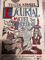 Vintage Poster Teater Krakeel Escurial Michel De Ghelderode, Verzamelen, Rechthoekig Staand, Deurposter of groter, Ophalen of Verzenden