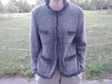 grijze warme vest kwaliteitsmerk Devernois maat 44 beschikbaar voor biedingen