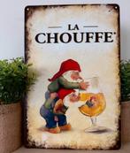Metalen reclamebord La Chouffe, Verzamelen, Biermerken, Ophalen of Verzenden