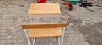 Oude schoolbank, Huis en Inrichting, Bureaus, Ophalen, Gebruikt, Bureau