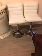 verstelbaar witte barstoelen, Huis en Inrichting, Ophalen of Verzenden, Zo goed als nieuw