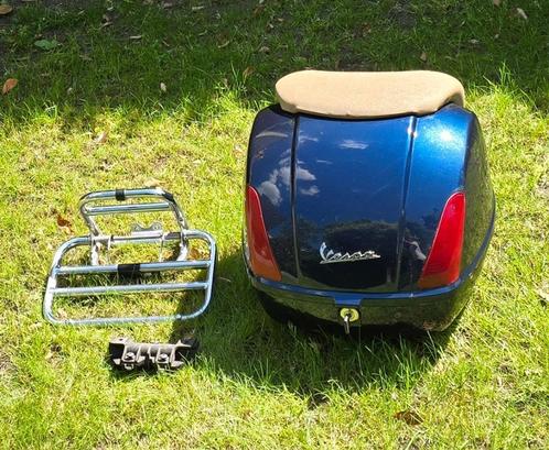 Topcase met achterdrager Vespa GTS, GT en GTV, Motoren, Accessoires | Koffers en Tassen, Gebruikt, Ophalen of Verzenden