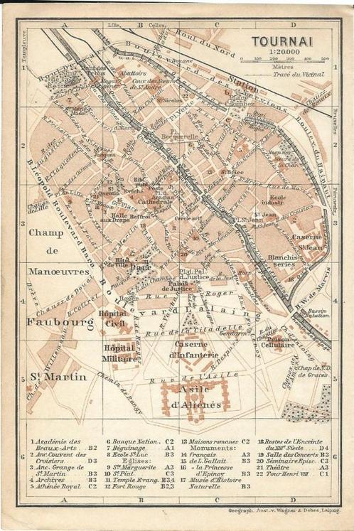 1905 - la ville de tournai, Boeken, Atlassen en Landkaarten, Ophalen of Verzenden