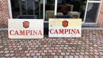 Campina reclamebord in emaille, Ophalen, Zo goed als nieuw