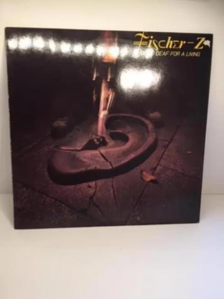 LP - Fischer - Z - Going Deaf For A Living ( Vinyl ), Cd's en Dvd's, Vinyl | Rock, Zo goed als nieuw, Poprock, 12 inch, Ophalen of Verzenden